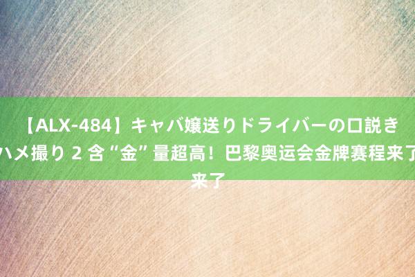 【ALX-484】キャバ嬢送りドライバーの口説きハメ撮り 2 含“金”量超高！巴黎奥运会金牌赛程来了