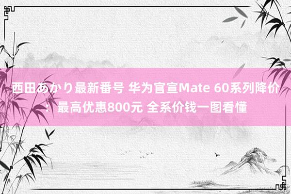 西田あかり最新番号 华为官宣Mate 60系列降价：最高优惠800元 全系价钱一图看懂