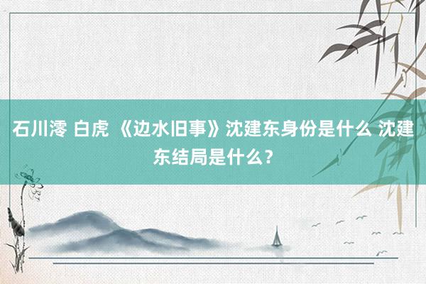 石川澪 白虎 《边水旧事》沈建东身份是什么 沈建东结局是什么？