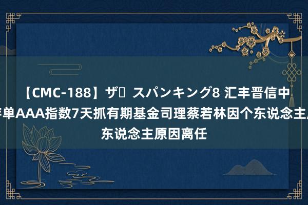 【CMC-188】ザ・スパンキング8 汇丰晋信中证同行存单AAA指数7天抓有期基金司理蔡若林因个东说念主原因离任