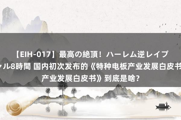 【EIH-017】最高の絶頂！ハーレム逆レイプ乱交スペシャル8時間 国内初次发布的《特种电板产业发展白皮书》到底是啥？