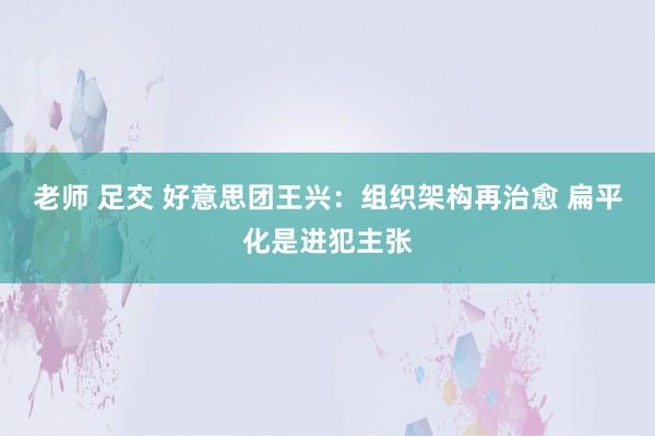 老师 足交 好意思团王兴：组织架构再治愈 扁平化是进犯主张